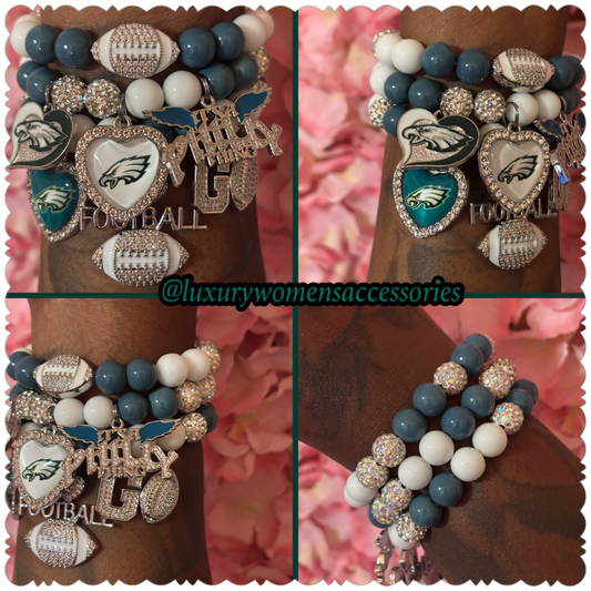 “Restocked” Eagles(Type 5) Beaded Bracelet Set(set of 3)