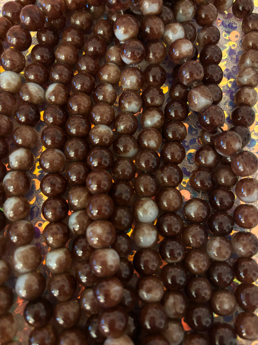 Brown Splatter Beads(40ct.)