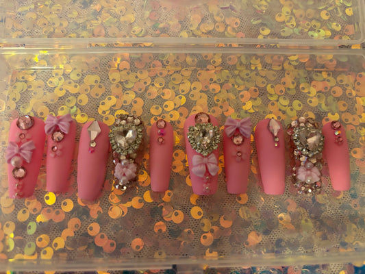 “Pink Princess” Luxury Press-On Nails Set