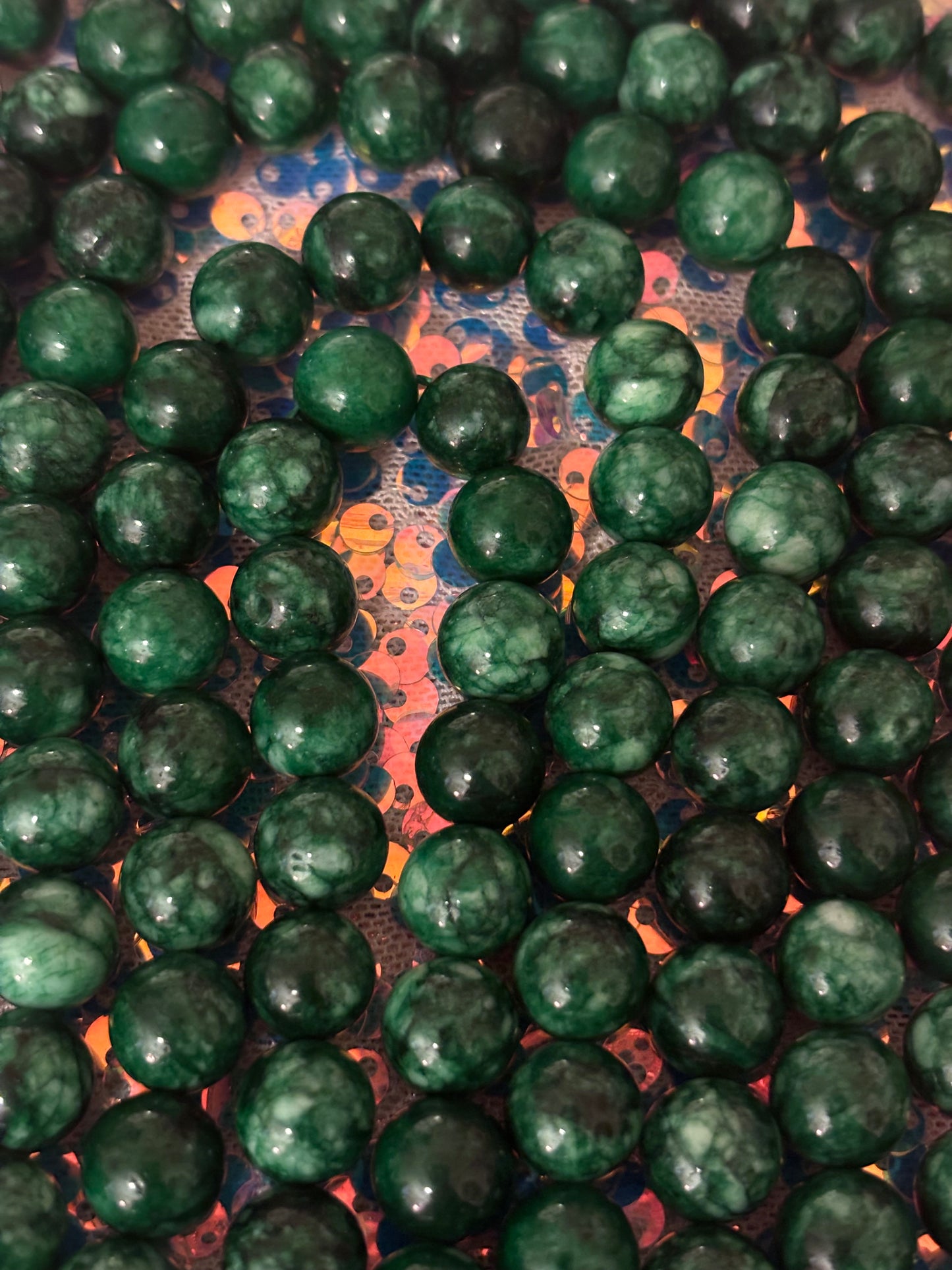 Green Stone Beads(1strand)