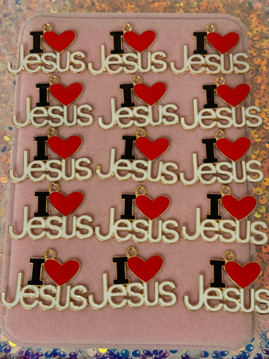 Gold “I Love Jesus” Charms(1pc.)