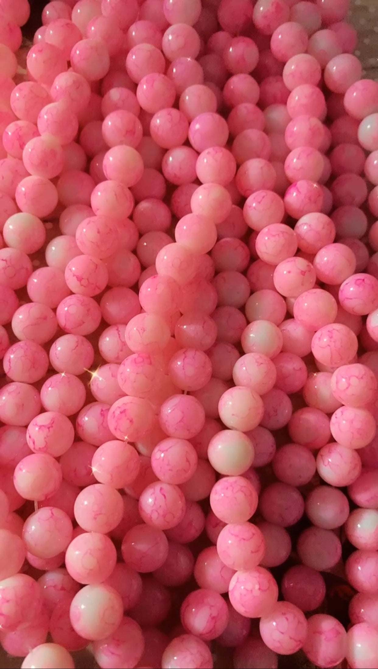 Pink Swirl Beads(40ct.)