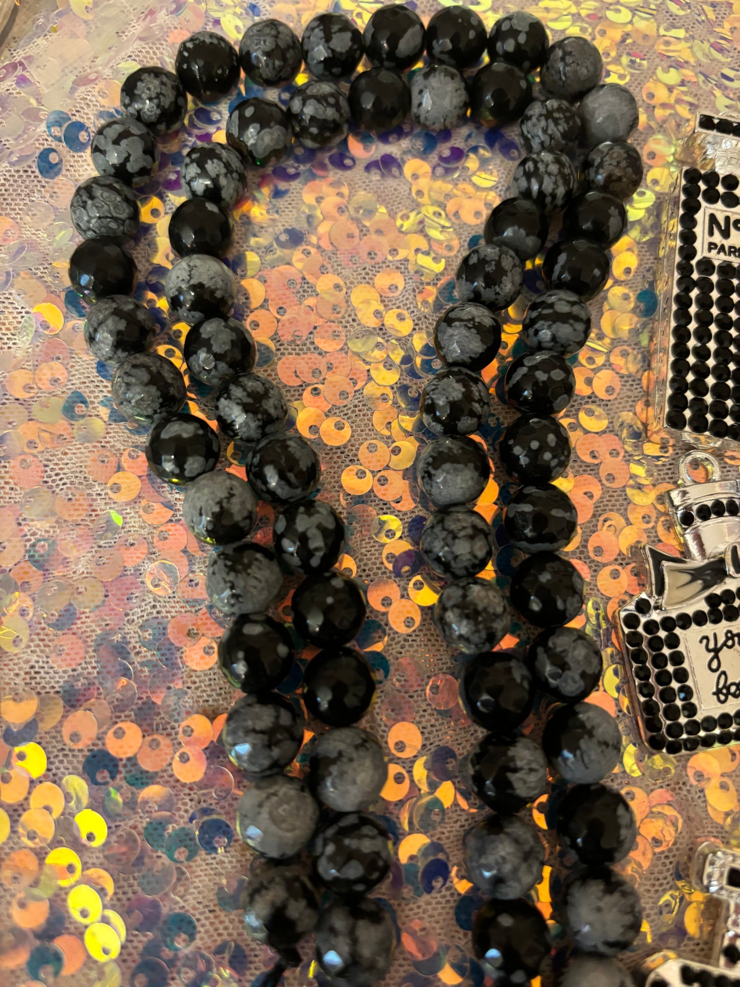 Black Gemstone Beads(1strand)