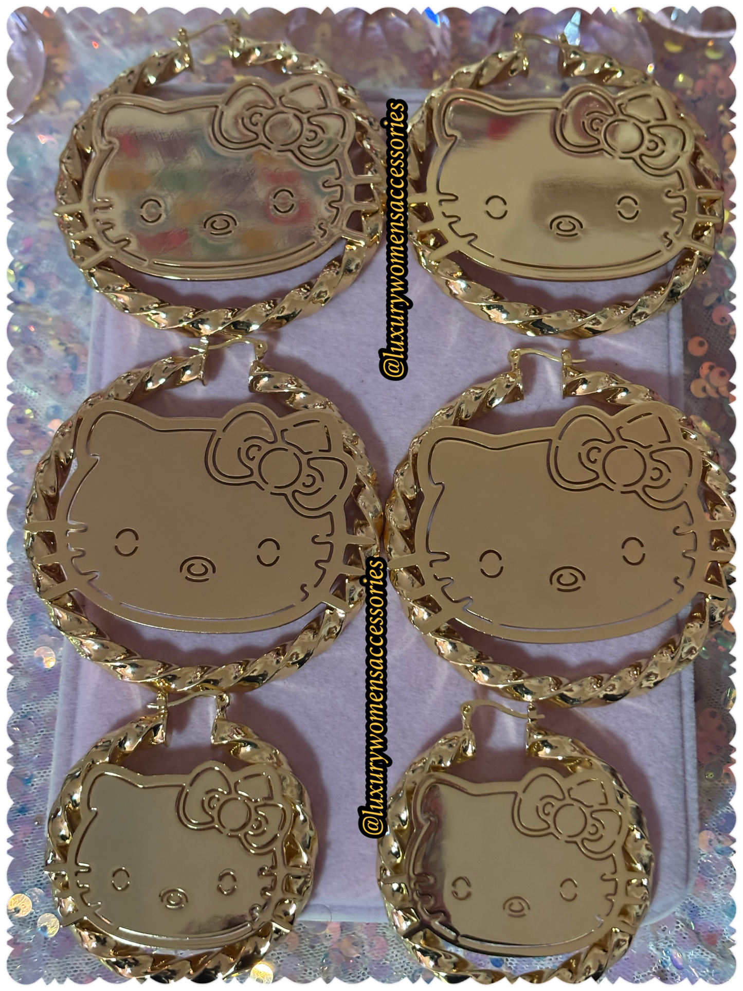 Gold "HK" Hoop Earrings(Ready To Ship)