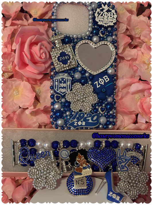 Custom “Sorority” Watchband & Phone Case(Made To Order)