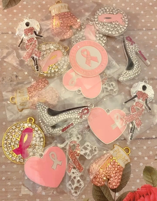 Breast Cancer Awareness Charms(set of 5)