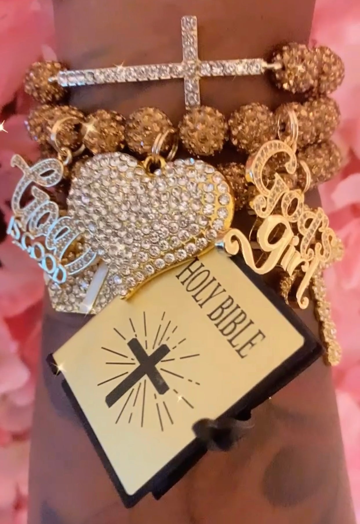 “Custom” Religious Beaded Bracelet Set(set of 3)(Made To Order)