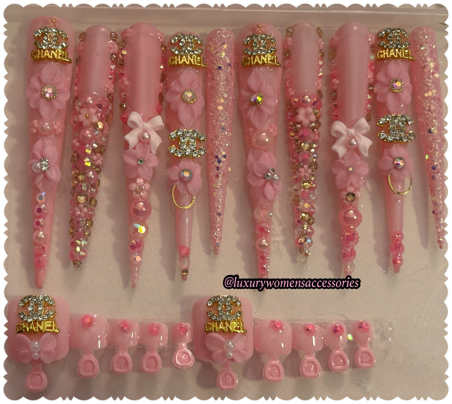 "Custom" Press-On Nails/Toe Set(Made To Order)