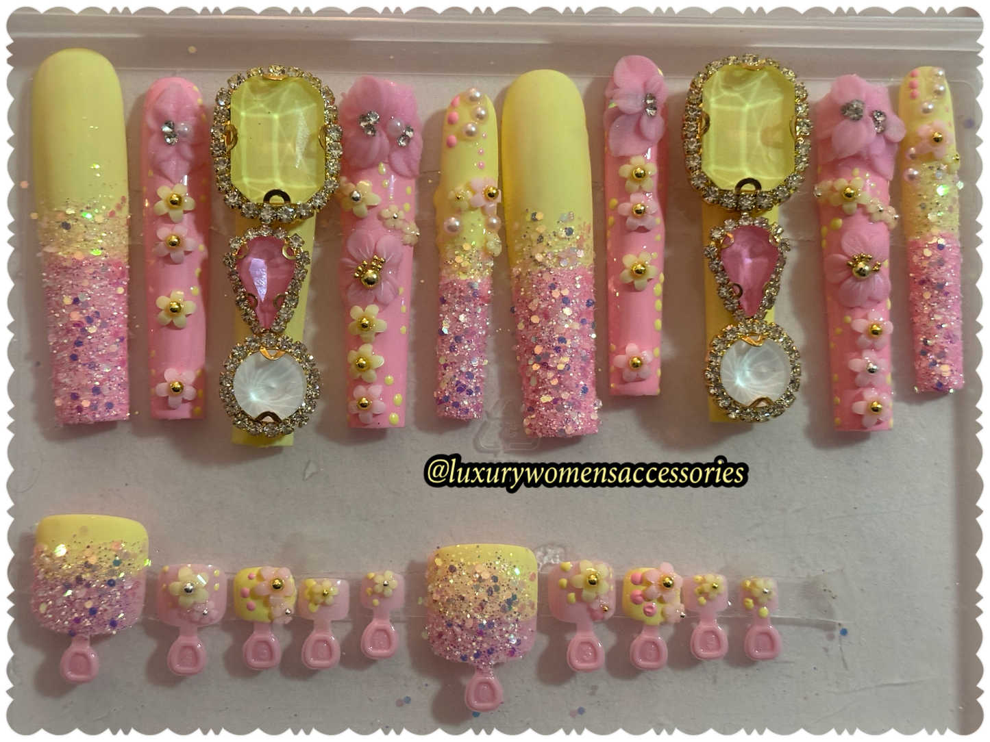 "Custom" Press-On Nails/Toe Set(Made To Order)