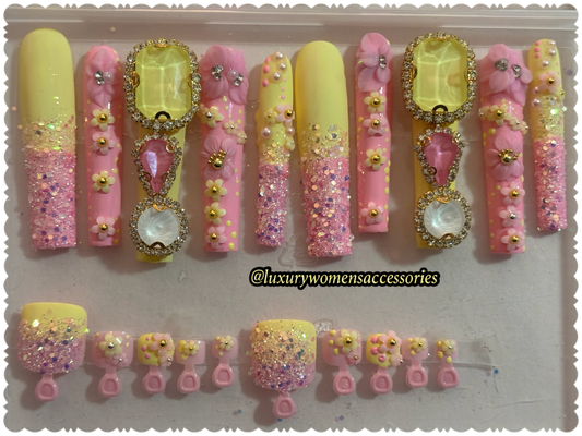 "Custom" Press-On Nails/Toe Set(Made To Order)