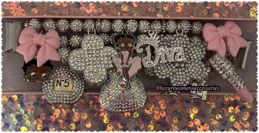 “Bling” Silver “Betty” Beaded Watchband(Samsung)