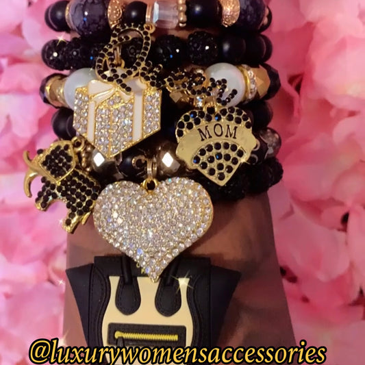 “LUX” Fashion Statement Beaded Stack(set of 6)