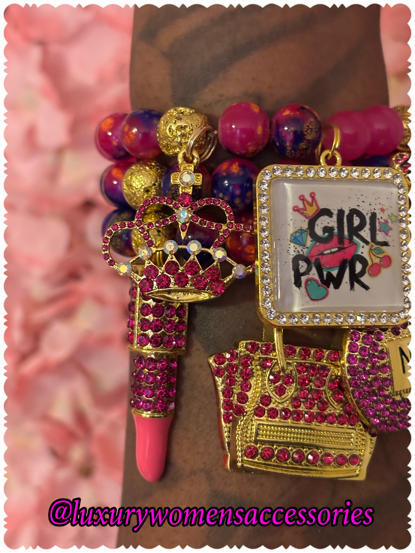 “Girl Power” Beaded Bracelet Set(set of 3)