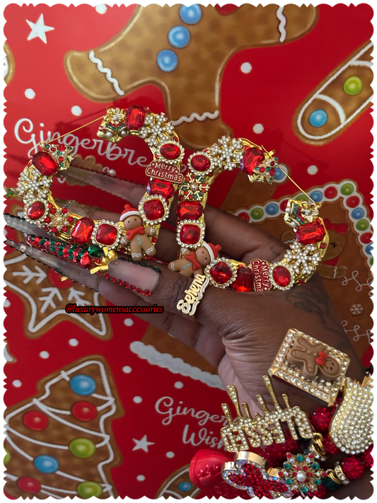 "Custom" Christmas Heart Earrings(Made To Order)