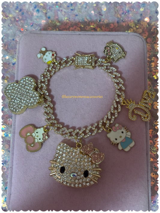 "Luxurious" "HK" Gold Bling Anklet(10inches)(Made To Order)