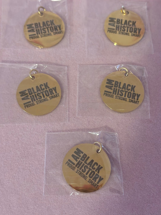 “I Am Black History” Circle Charms(1ct.)