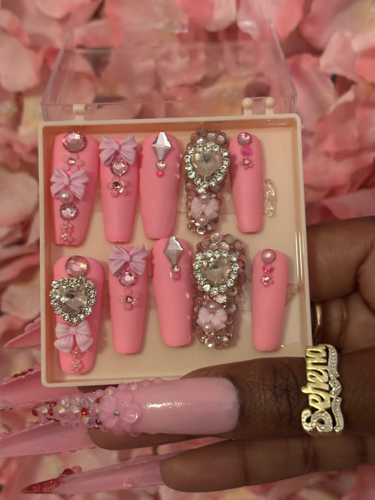 “Pink Princess” Luxury Press-On Nails Set(Ready To Ship)