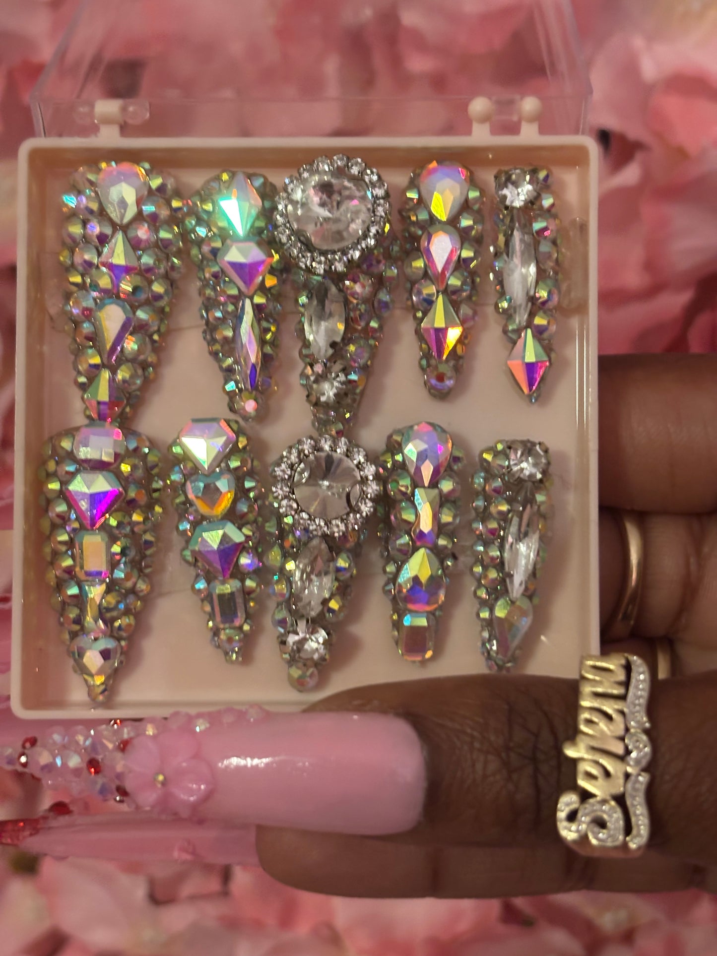 Medium Bling Press-On Nails(Ready To Ship)