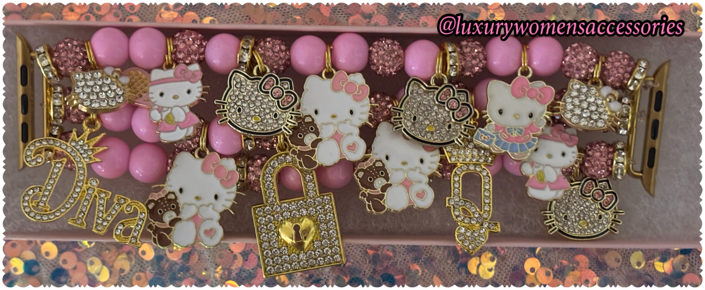 Custom “I Love HK” Beaded Watchband(Made To Order)