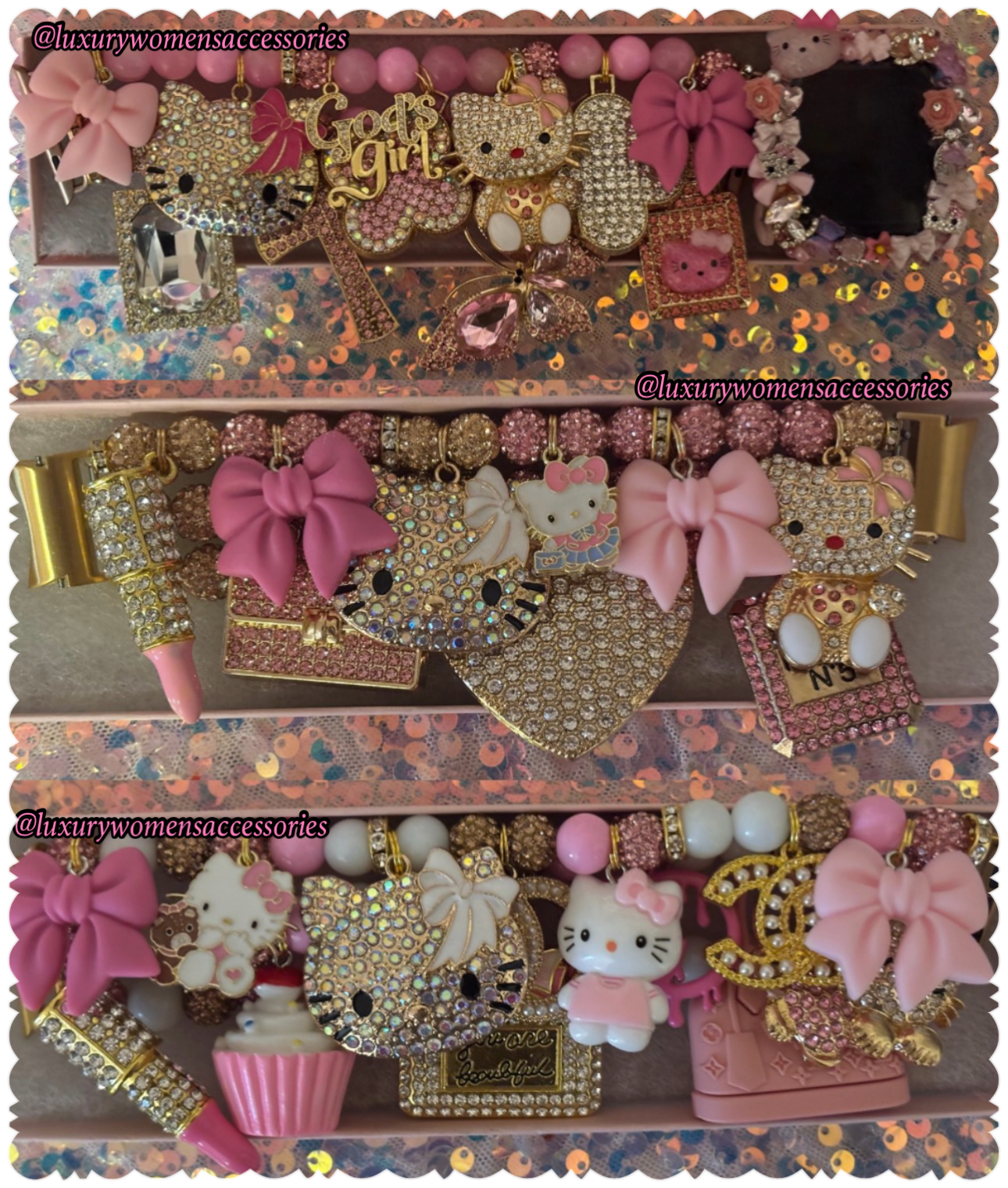 Custom “I Love HK” Beaded Watchband(Made To Order)