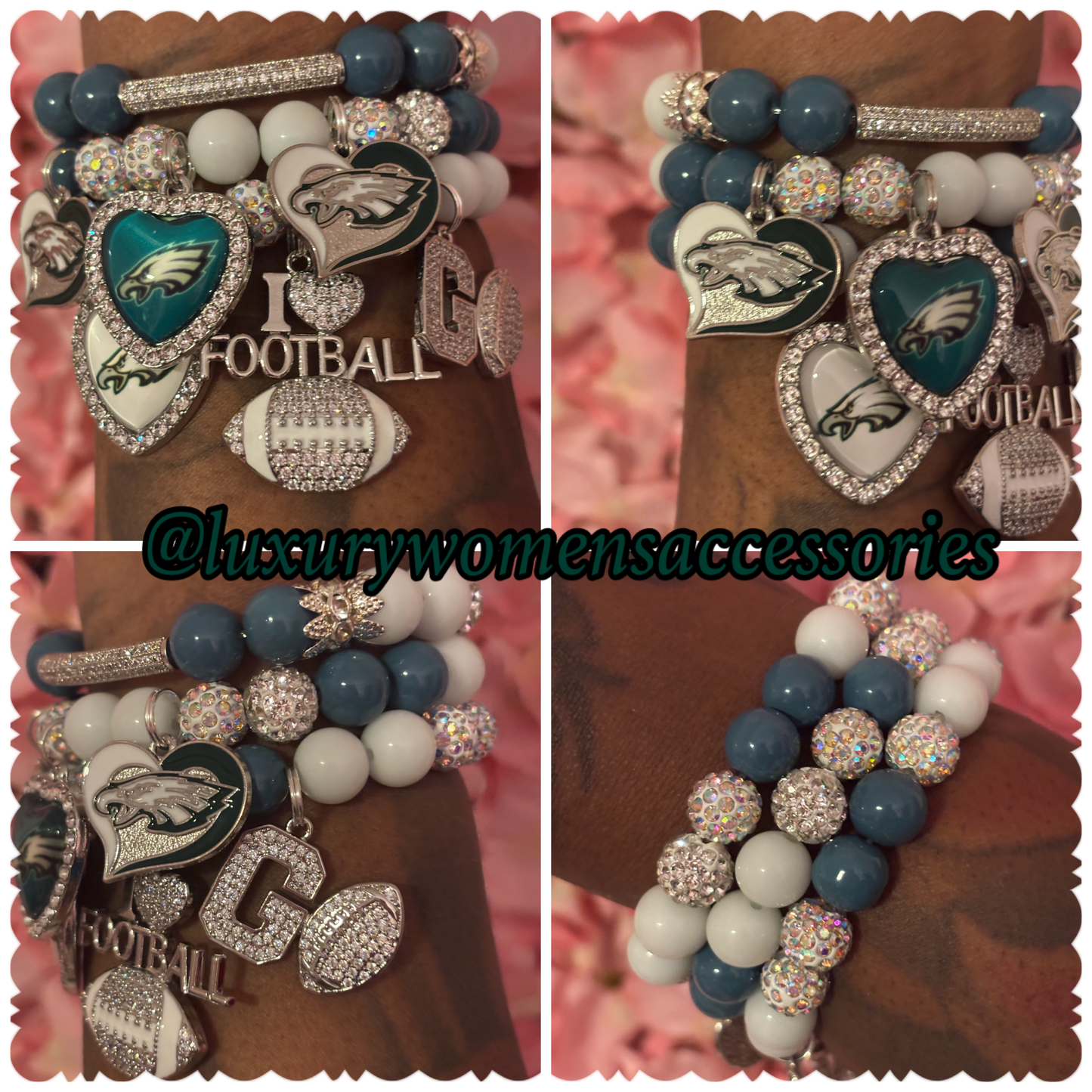 “Restocked” Eagles Beaded Bracelet Set(set of 3)