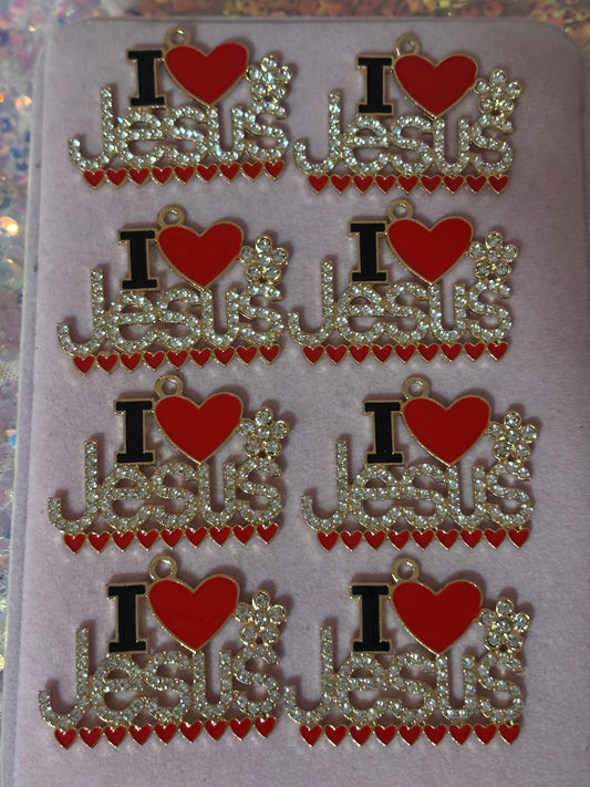 Bling "I Love Jesus" Charm(1pc.)