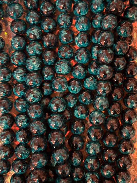 Blue "Splatter" Beads(40ct.)