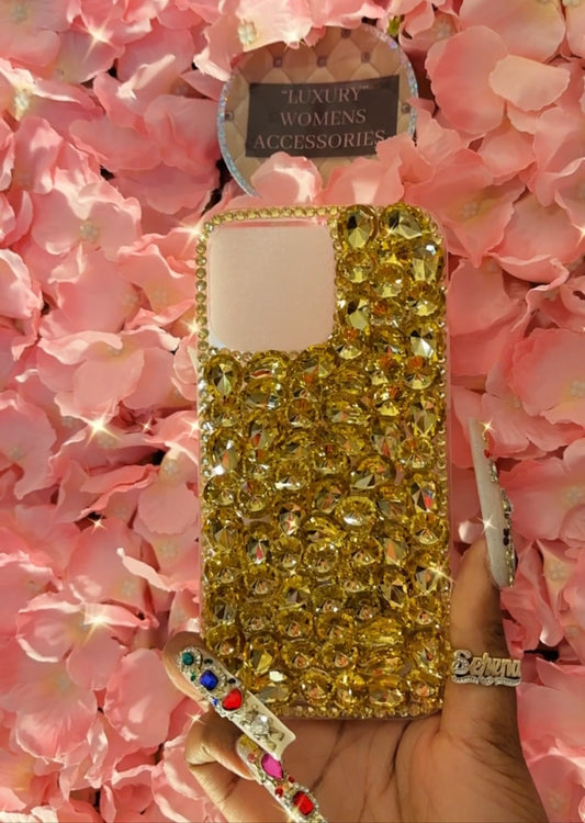 Gold “Luxurious” Cell Phone Case(iPhone 14 Pro Max)