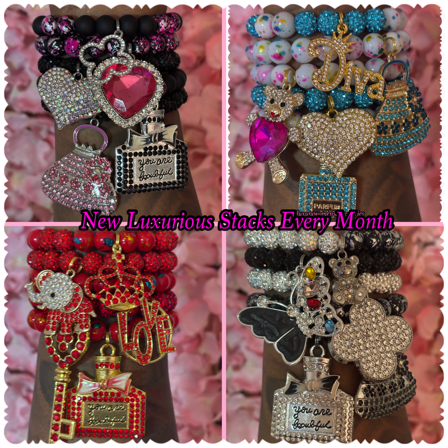 “LUX” Monthly Bracelet Subscription(set of 5)(New Set Every Month)