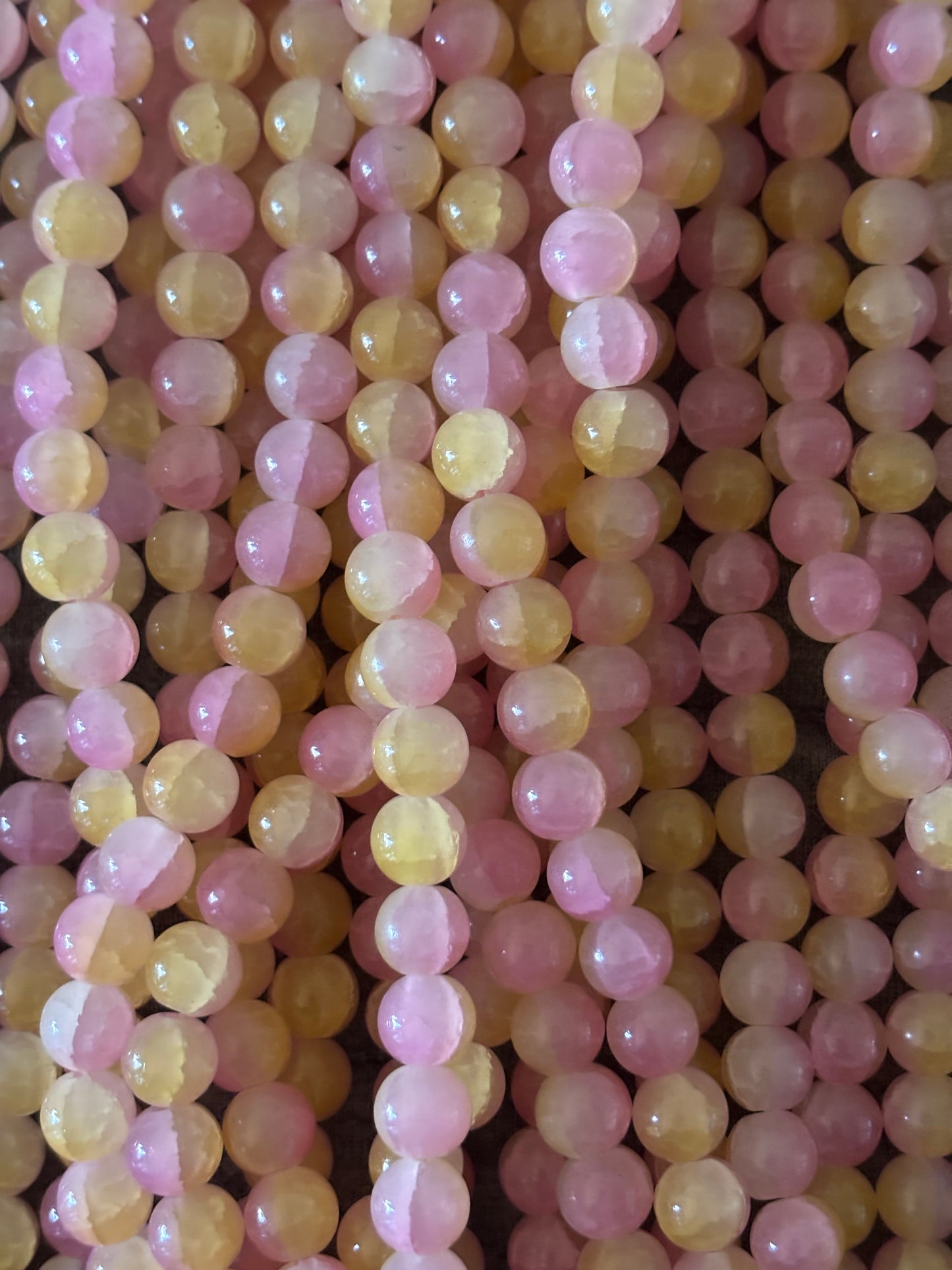 "Pink/Yellow"(Type 2) Beads(40ct.)