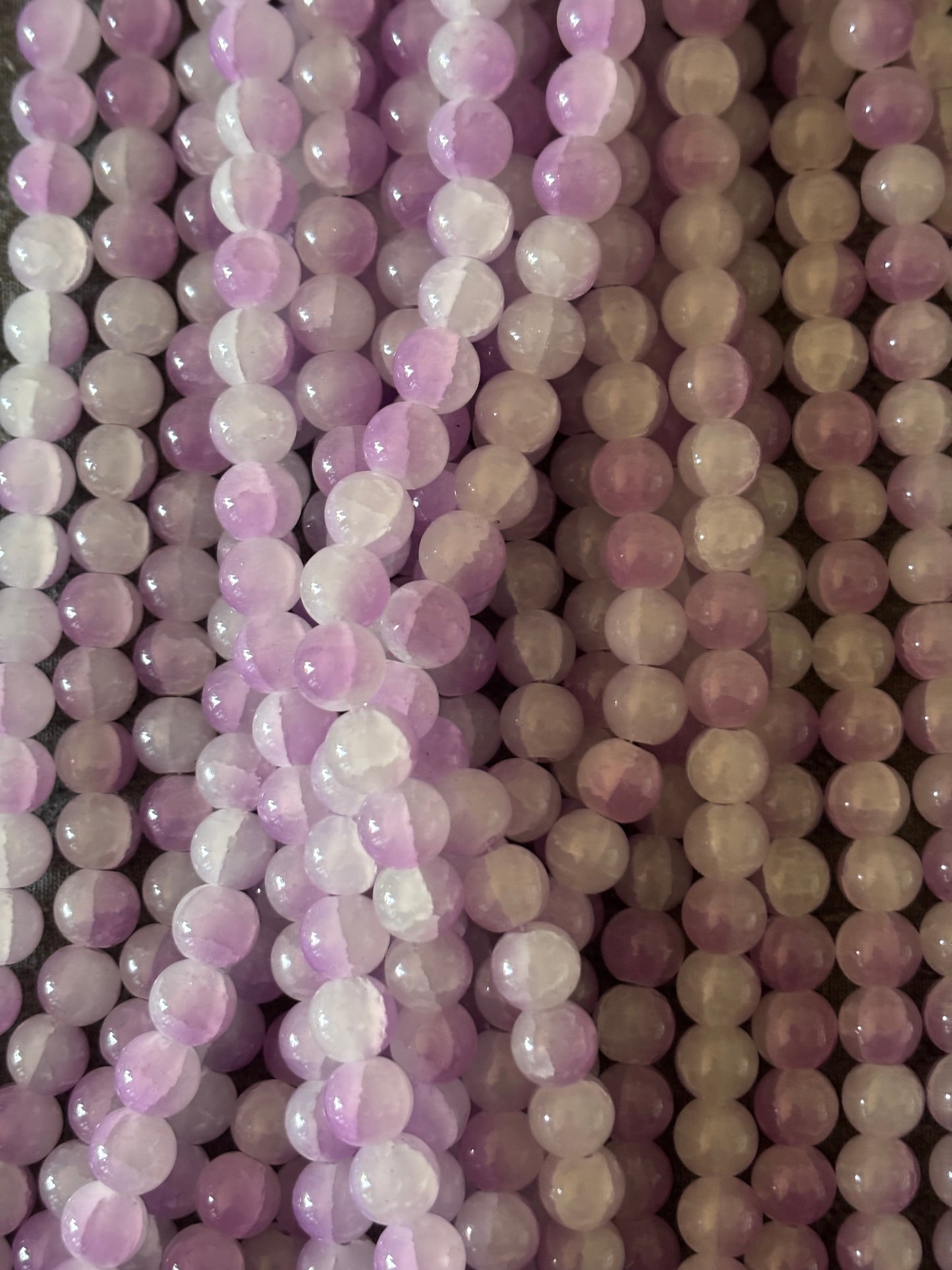 "Lilac/White" Beads(40ct.)