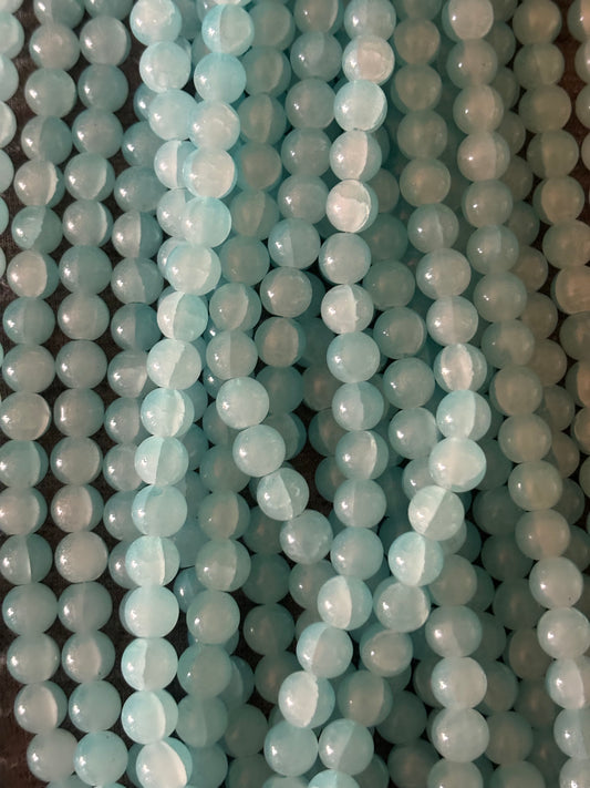 "Pale Blue/white" Beads(40ct.)