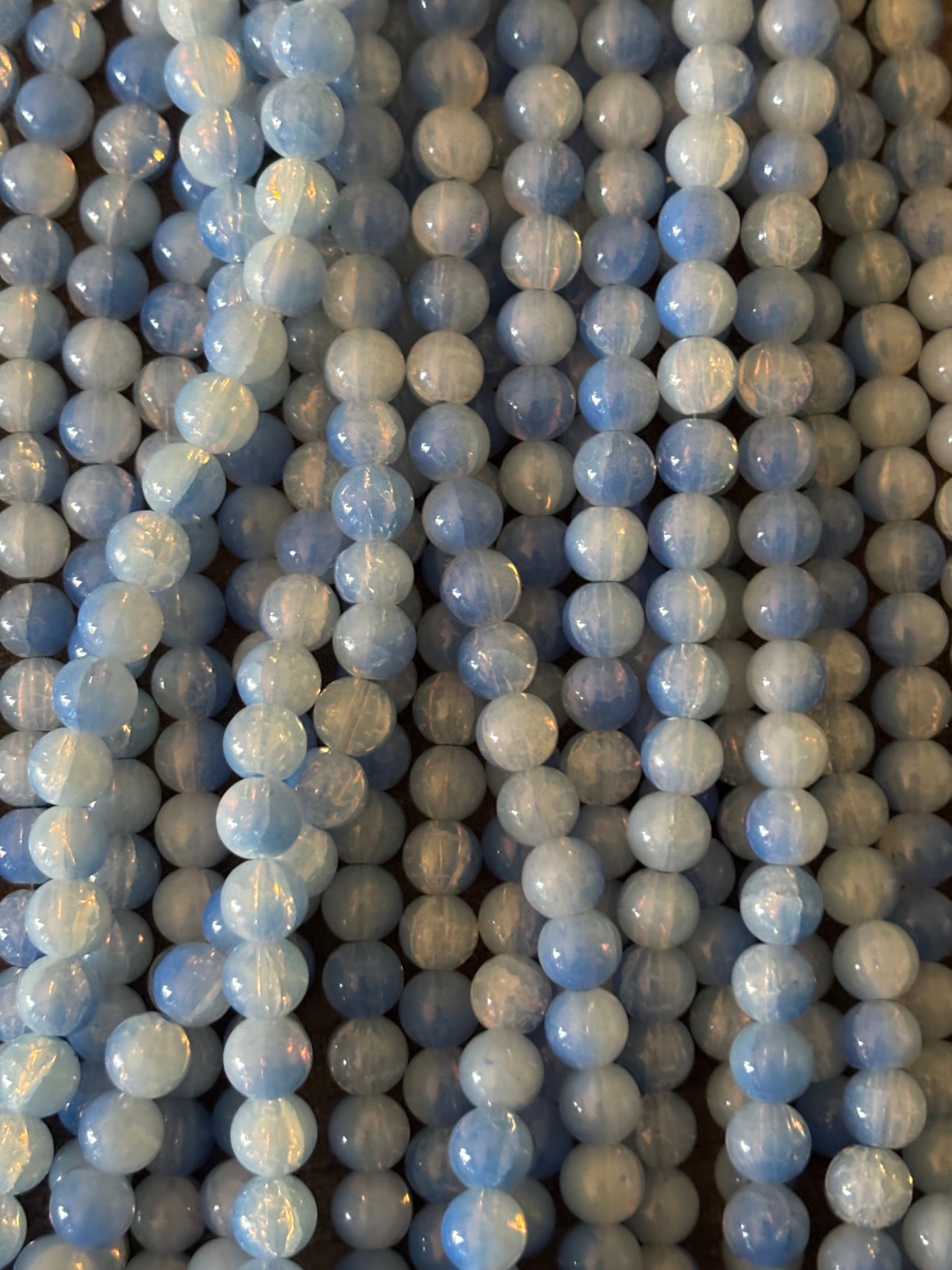 "Sky Blue/White" Beads(40ct.)