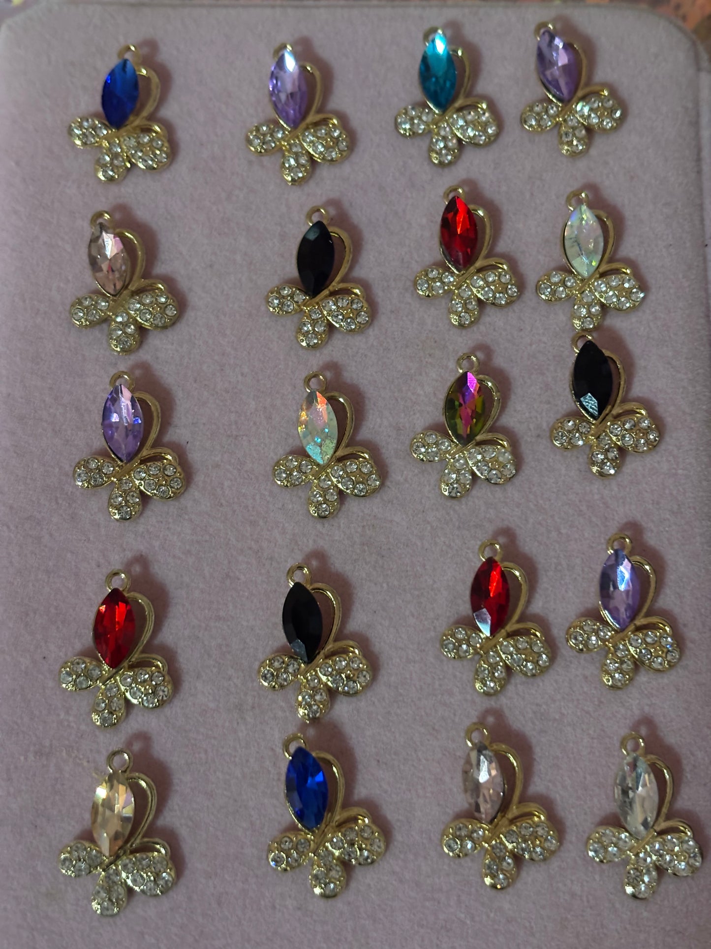 Color "Gem Butterfly" Charms(1pc.)