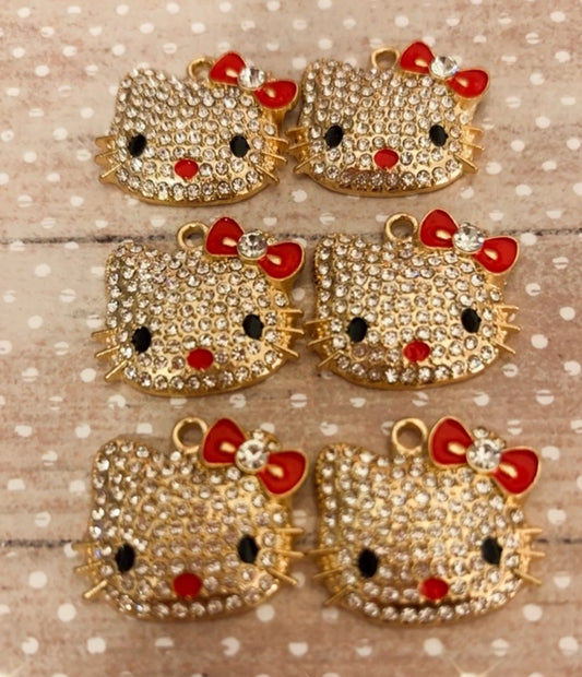 “Bling” Kitty Head Charms(1pc.)