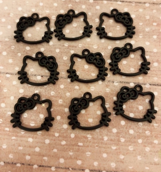 Black Outline Kitty Charms(1pc.)