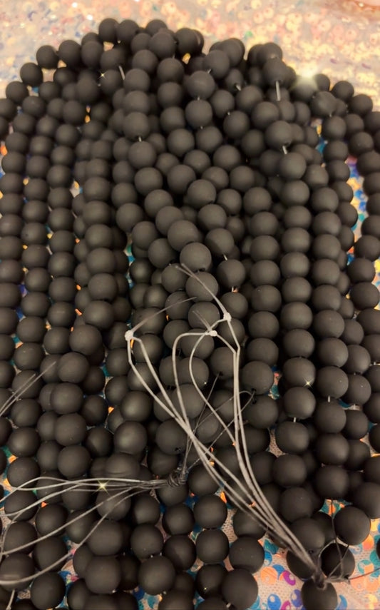 Black Matte Beads(40ct.)