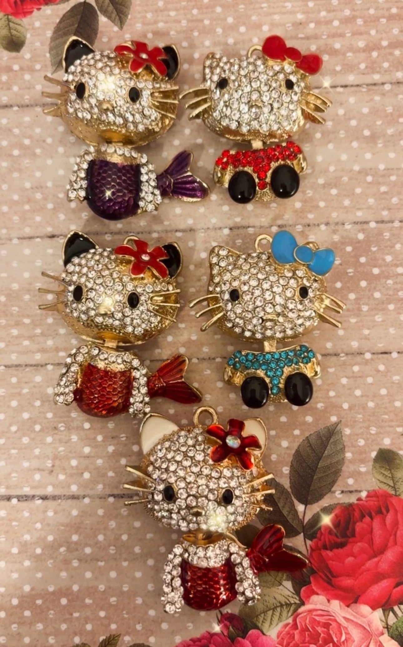 Large “Bling” Kitty Charms(1pc.)