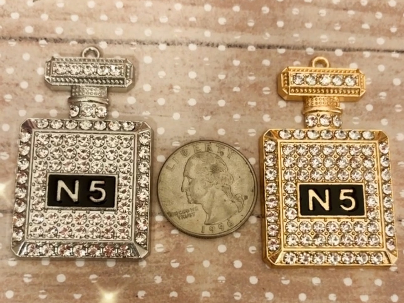 Large “Bling” Perfume Bottle Charms(1pc.)