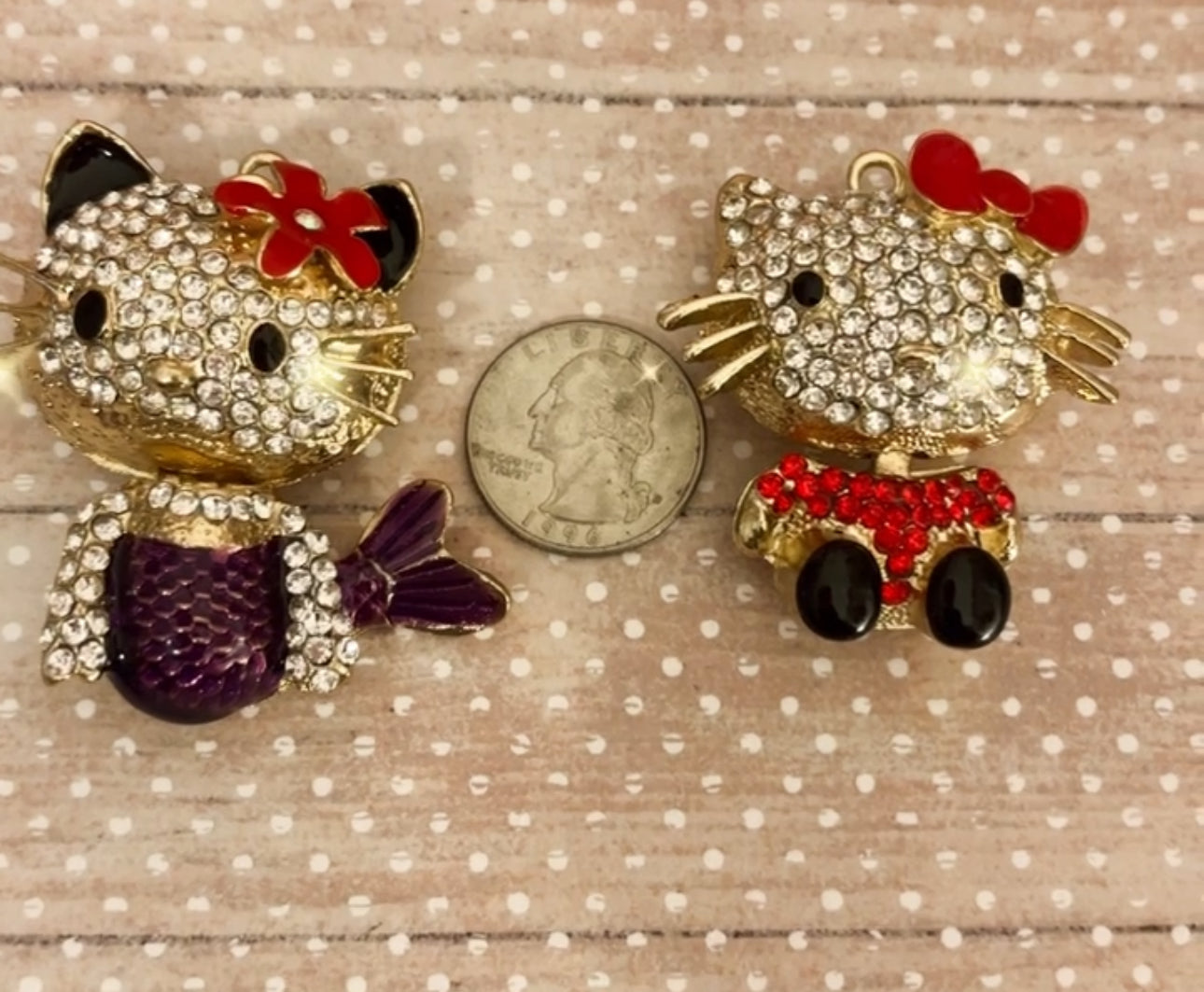 Large “Bling” Kitty Charms(1pc.)