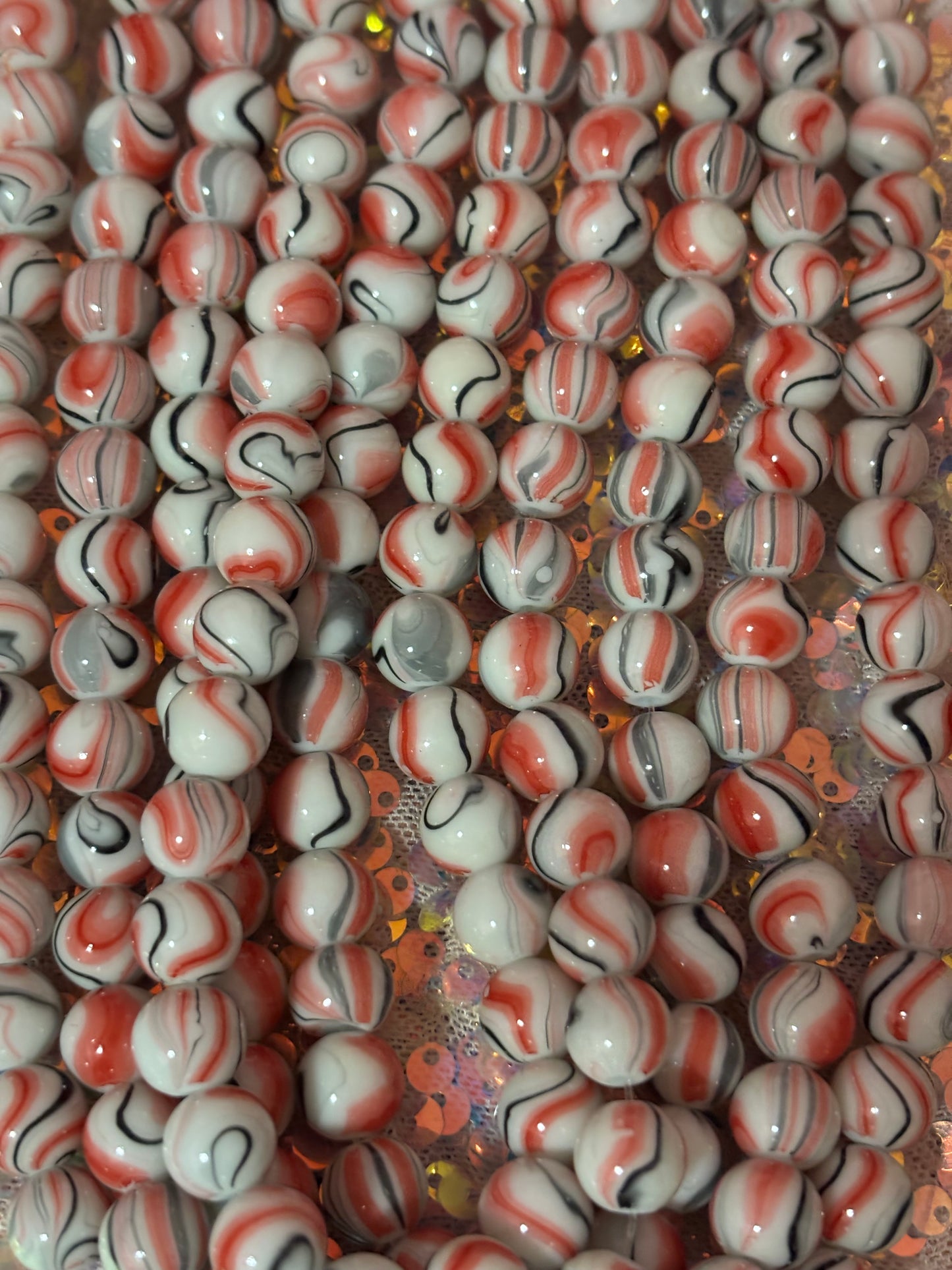 Orange Swirl Beads(40ct.)