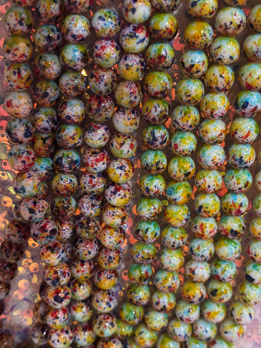 Green Splatter Beads(40ct.)