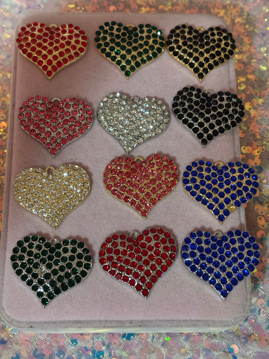 Color Bling Heart Charms(1pc.)