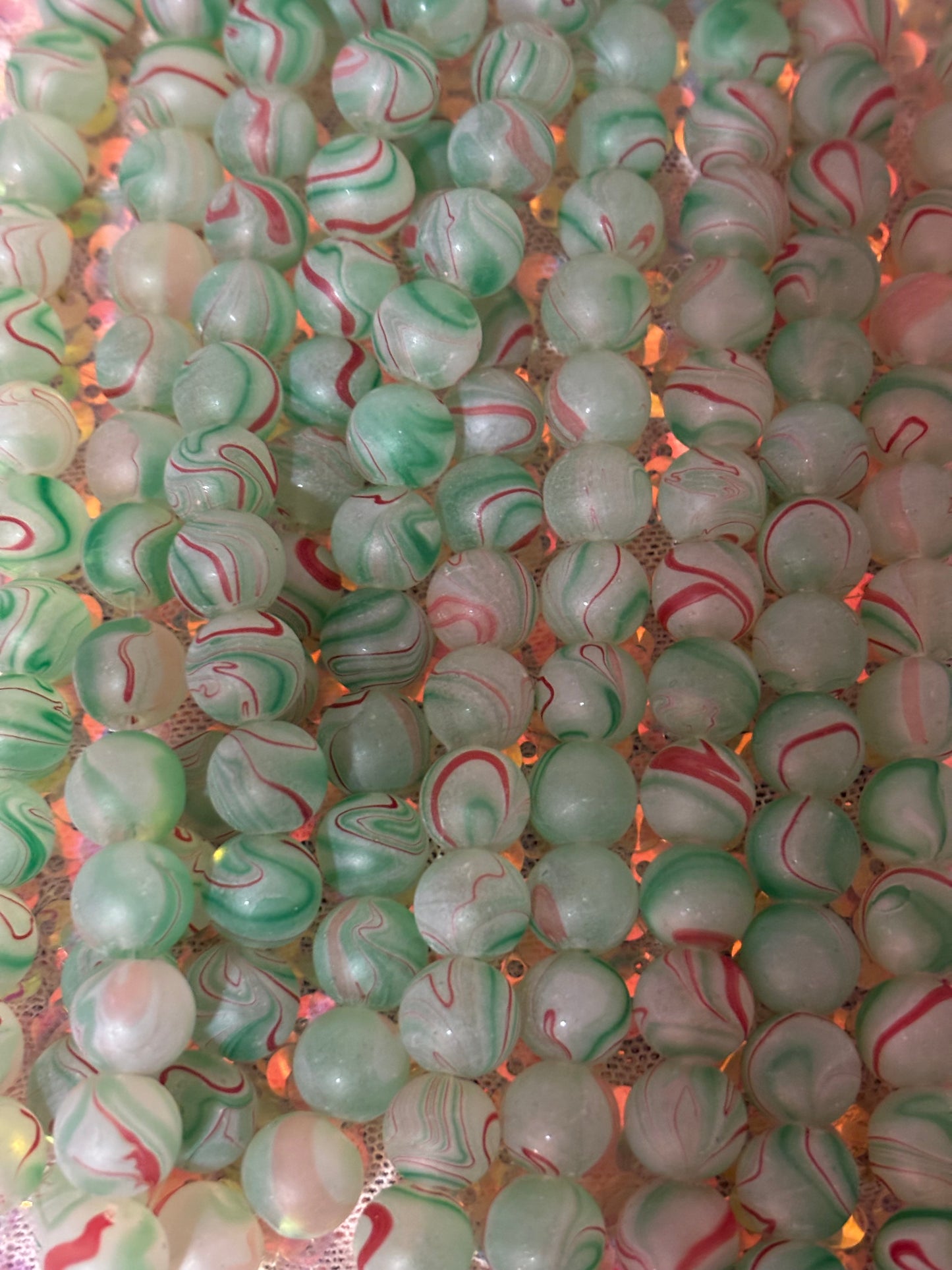 Green "Swirl" Beads(40ct.)