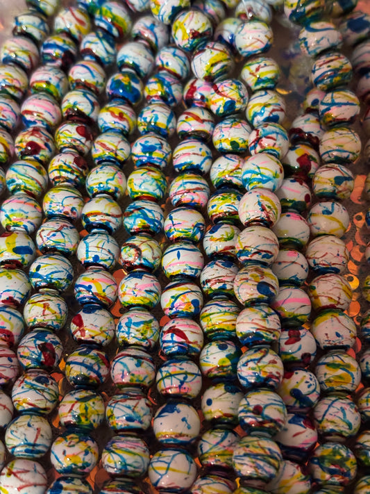 Color "Splatter" Beads(40ct.)