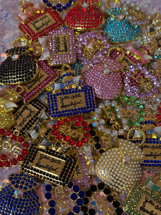 Gold Color "Bling" Fashion Charms(set of 5)