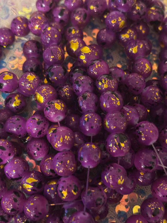 Purple Splatter Beads(40ct.)