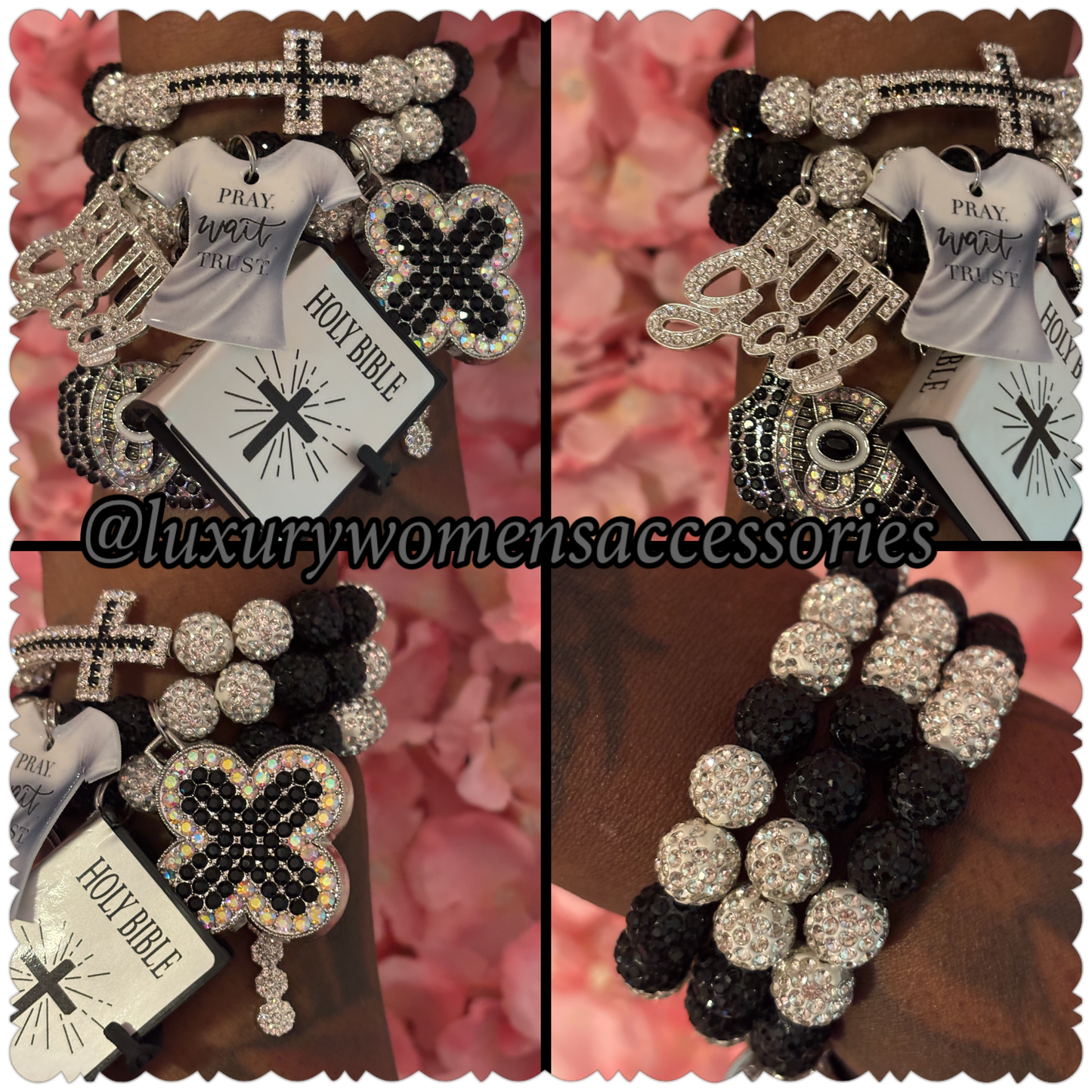 “Custom” Religious Beaded Bracelet Set(set of 3)(Made To Order)