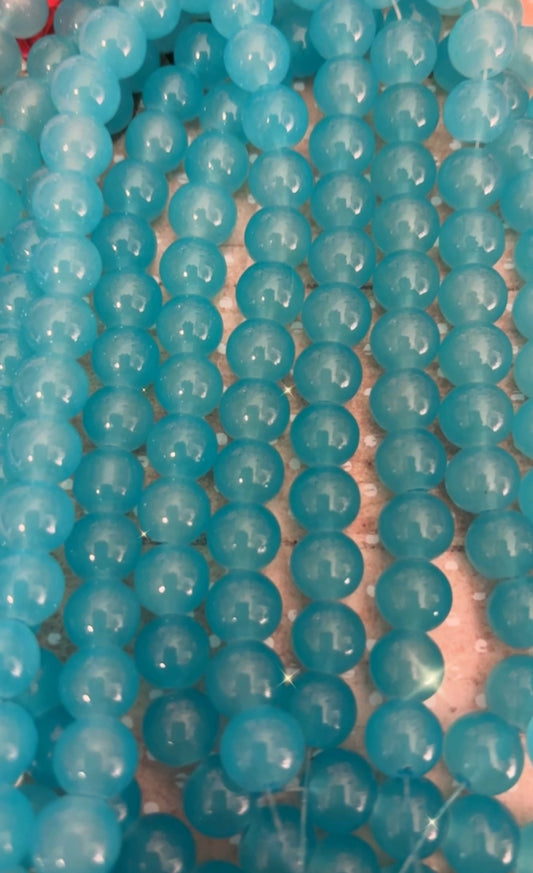Blue Jelly Beads(40pc.)