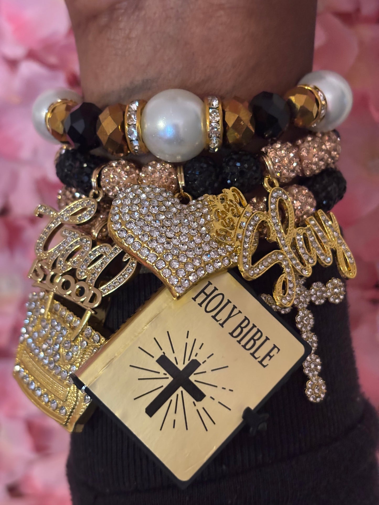 “Custom” Religious Beaded Bracelet Set(set of 3)(Made To Order)